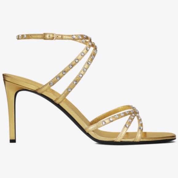 Yves Saint Laurent Shoes - Saint Laurent Crystal Studded Sandal NEW